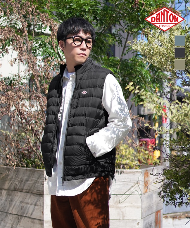 ◇[DT-A0565NRP]DANTON(ダントン)MIDDLE DOWN ZIP VEST ミドルダウン