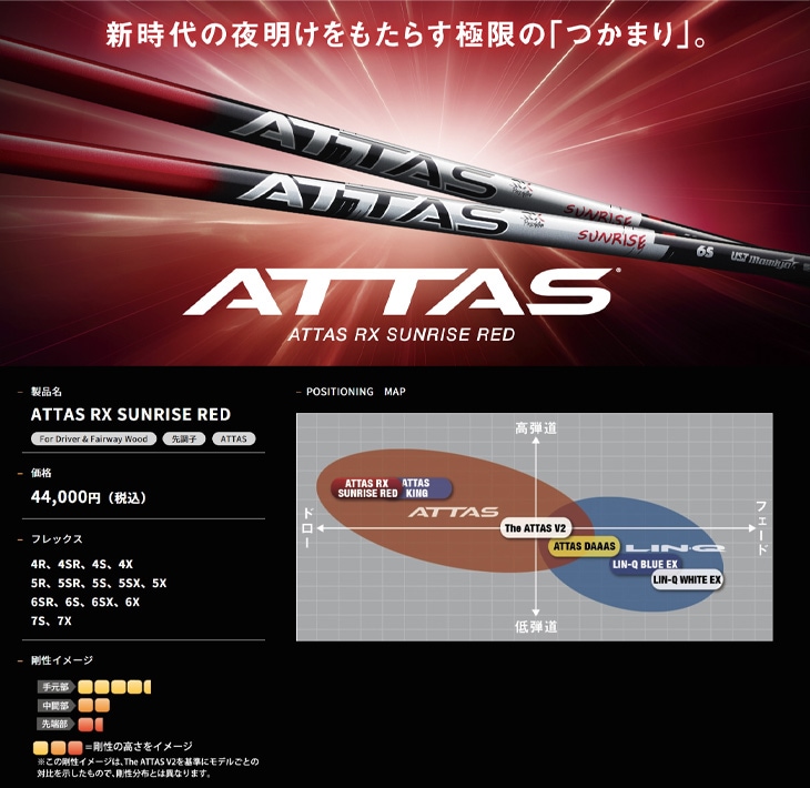 ATTAS アッタス ATTAS Punch 6s テーラーメイド 6（シャフト｜クラブ用