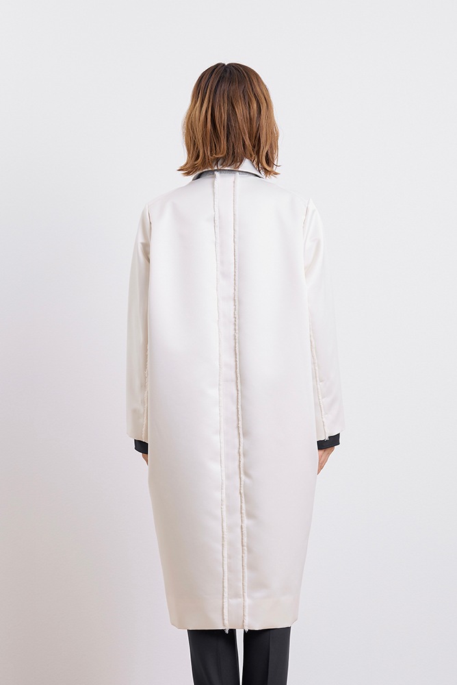 yori ponyサテンロングコート 36 【公式通販】