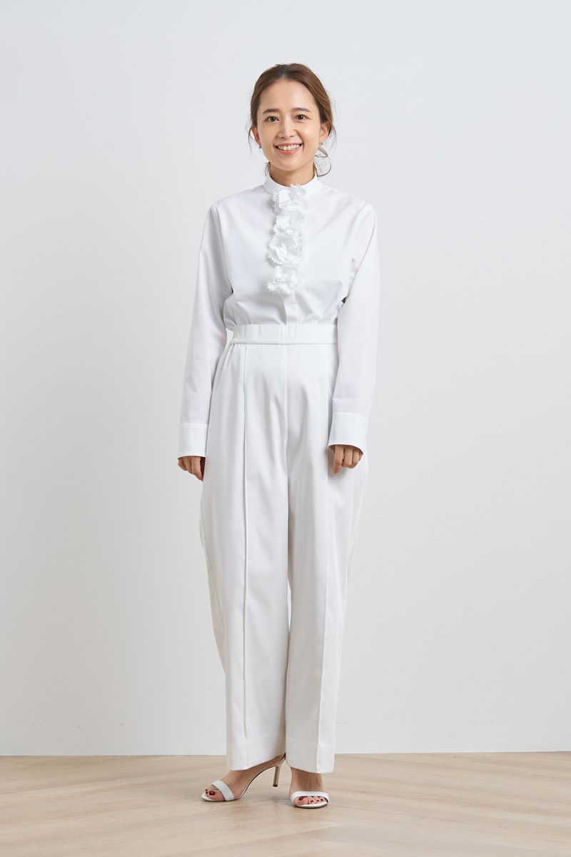 大幅値下げ‼︎shirocon☆yori☆コクーンジレ☆ビッグ襟 ホワイト