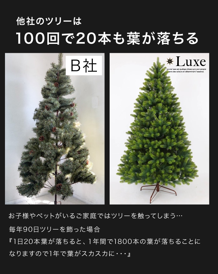 Luxe(TM)正規品 ハーフツリー クリスマスツリー おしゃれ 北欧 高級 最
