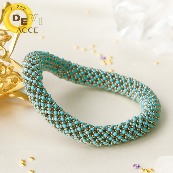 ビーズセール】 ビーズキット 『デミアクセ Chenille Stitch Bangle