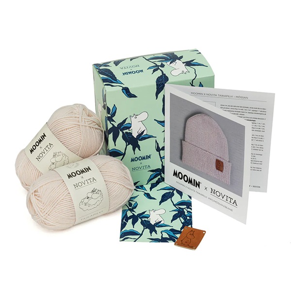 編み物キット 『MOOMIN×NOVITA BEANIE KIT オフホワイト』 NOVITA