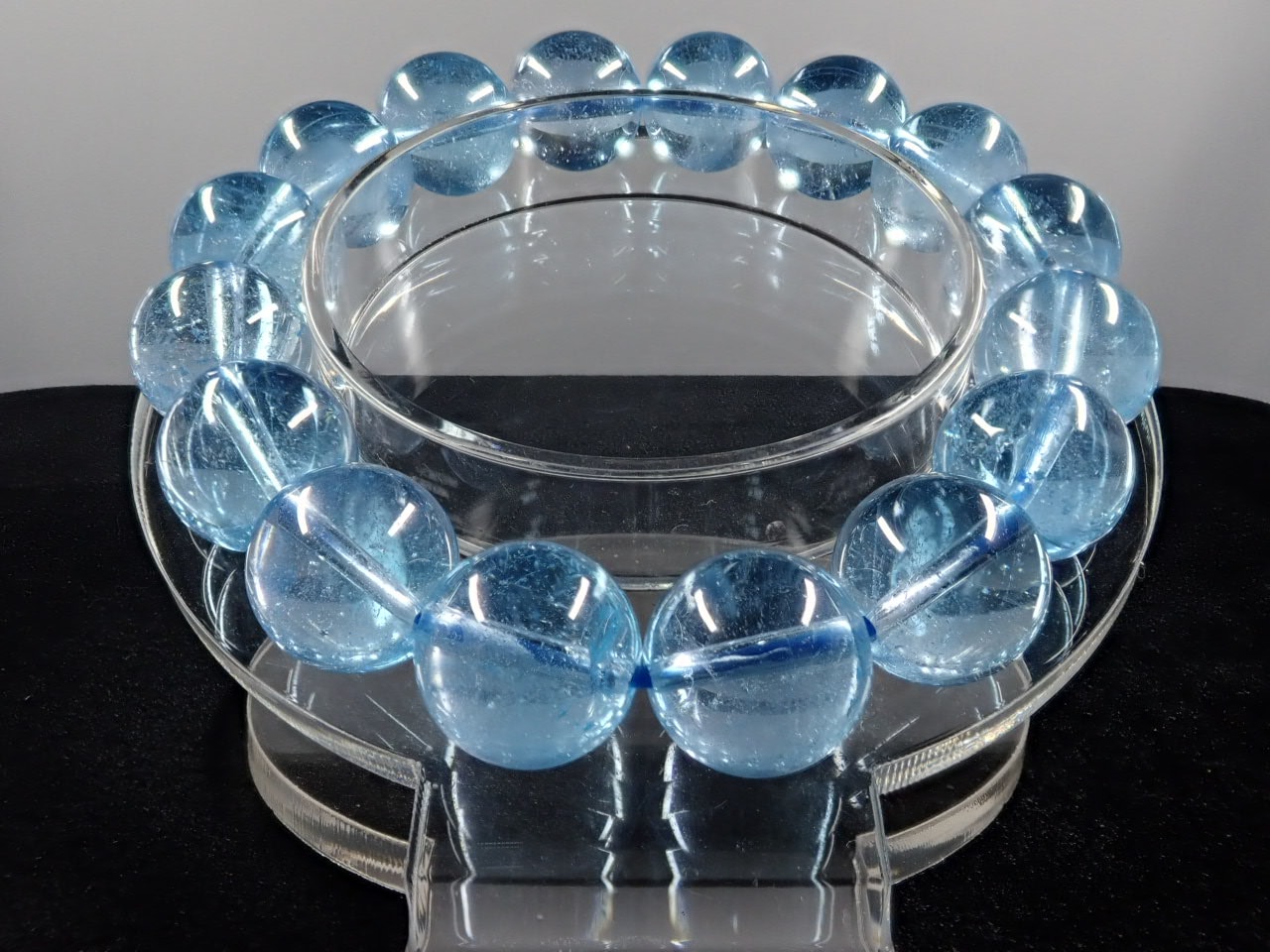 スカイブルートパーズ ブレスレット 12.8㎜ 4A+ | 天然石,タ行