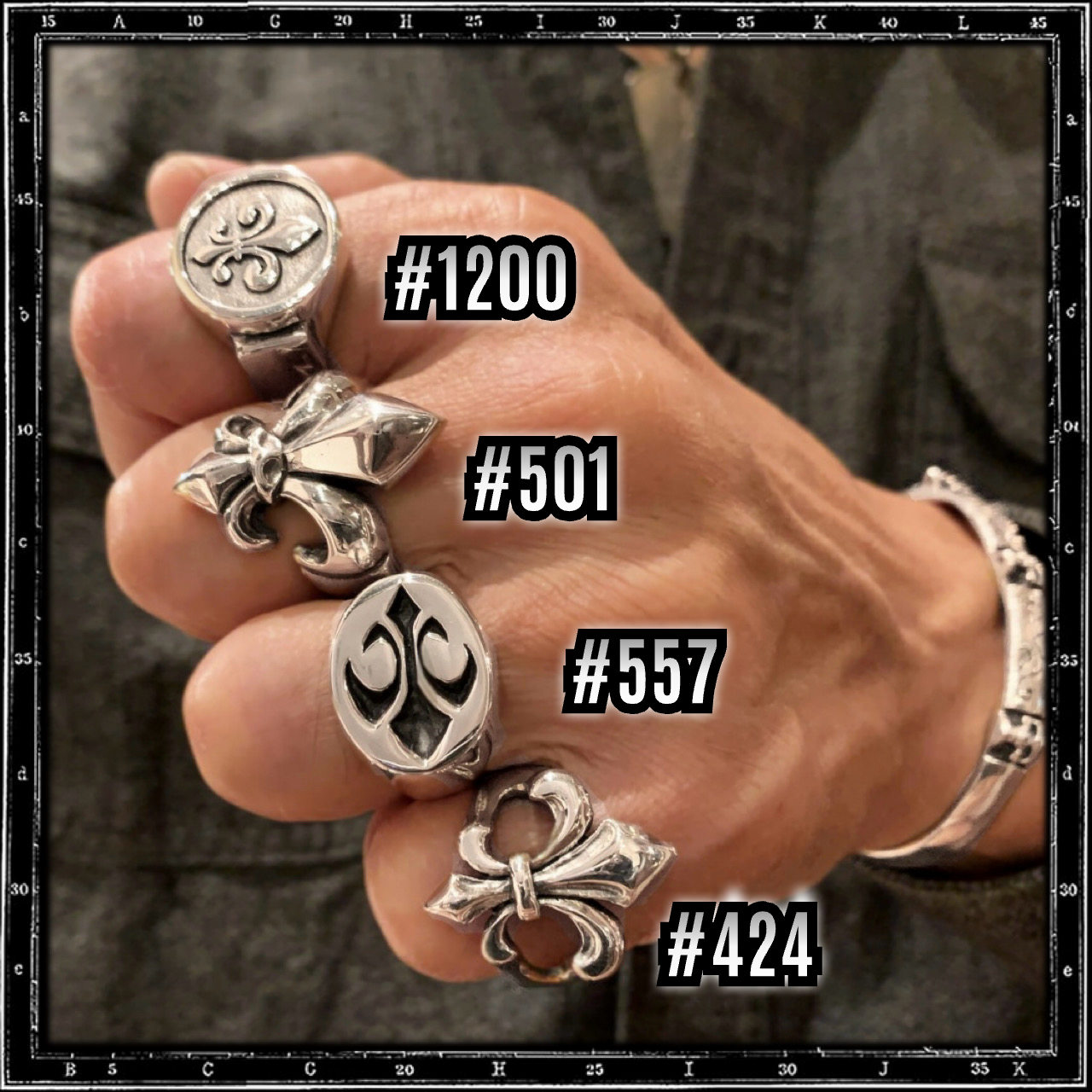 FLEUR DE LYS RING - FLAT TOP | クレイジーピッグ公式オンライン