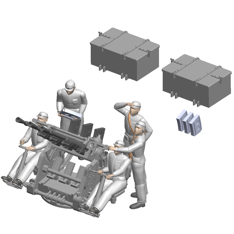 1/72 IJN 96式25mm三連装機銃＆兵員セット の販売 DAMEYA-NET