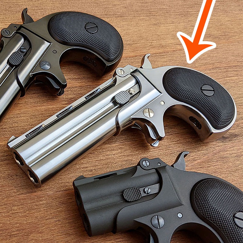 DERRINGER ガスガン シルバー/ブラック 2バレル マルシン DERRINGER