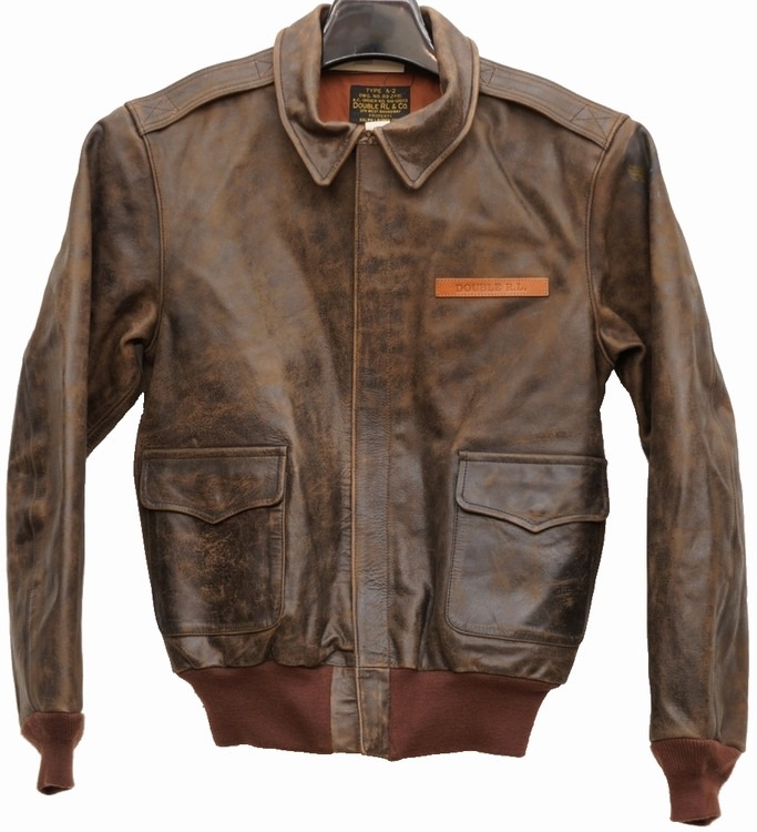ダブルアールエル) RRL レザー フライト ジャケット A2 メンズ Leather