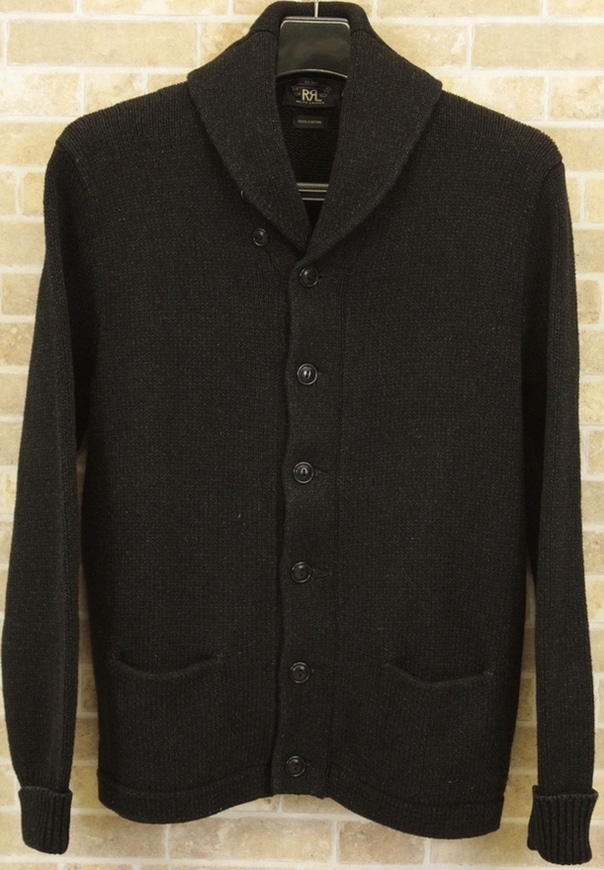 ダブルアールエル) RRL ブラックインディゴ ショールカラー