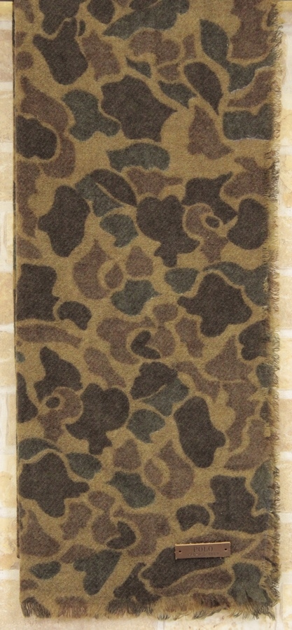 ラルフローレン) Ralph Lauren ウール カモフラ マフラー 迷彩 Camo