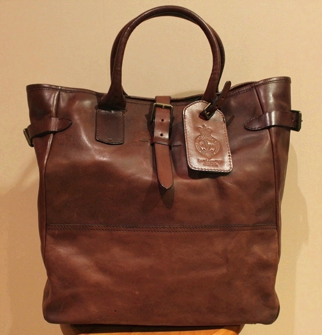 ラルフローレン / Ralph Lauren レザー トートバッグ ラゲッジタグ付