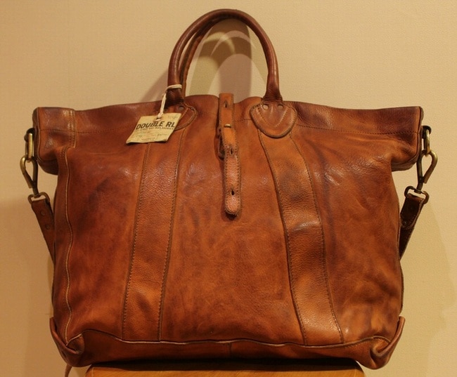 RRL / ダブルアールエル ヴィンテージ レザー トートバッグ ブラウン