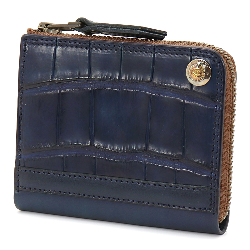 モト MOTO クロコダイルジップコンパクトウォレット CROCODILE ZIP