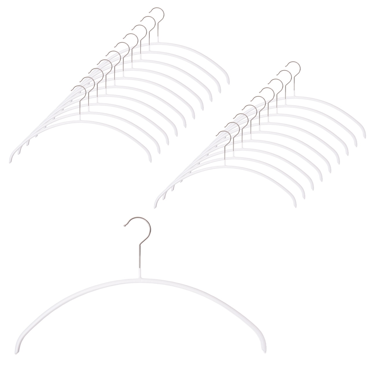 エコノミック40 20本 MAWAハンガー エコノミック 40cm ホワイト 20P
