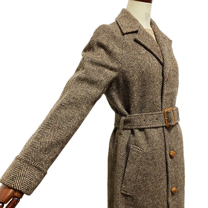 ラルフローレン ポロ レディース ヘリンボーン ツイード ロングコート