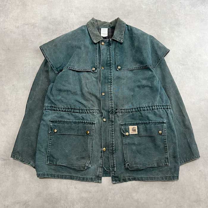 90'S CARHARTT Umbrella Cape Coat GREEN 90年代 カーハート