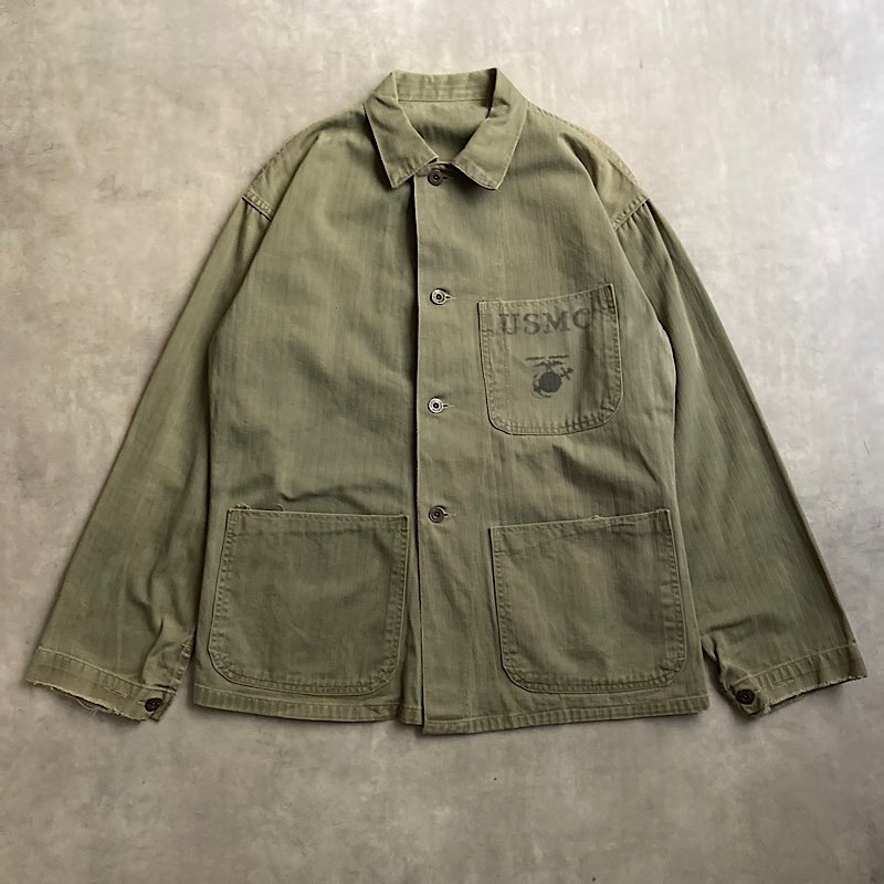 40's U.S.M.C P-41 HBT Jacket 身幅58cm 40年代 アメリカア海兵隊 P-41
