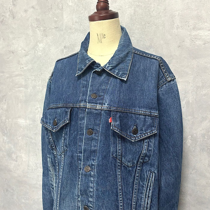 80's LEVI'S 70506-0216 Denim Trucker Jacket SIZE/48 Made in Canada