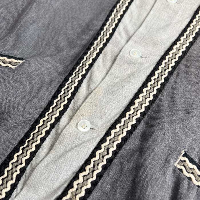 VINTAGE 50'S BUD BERMA OPEN COLLAR RAYON LONG SLEEVE SHIRTS Made