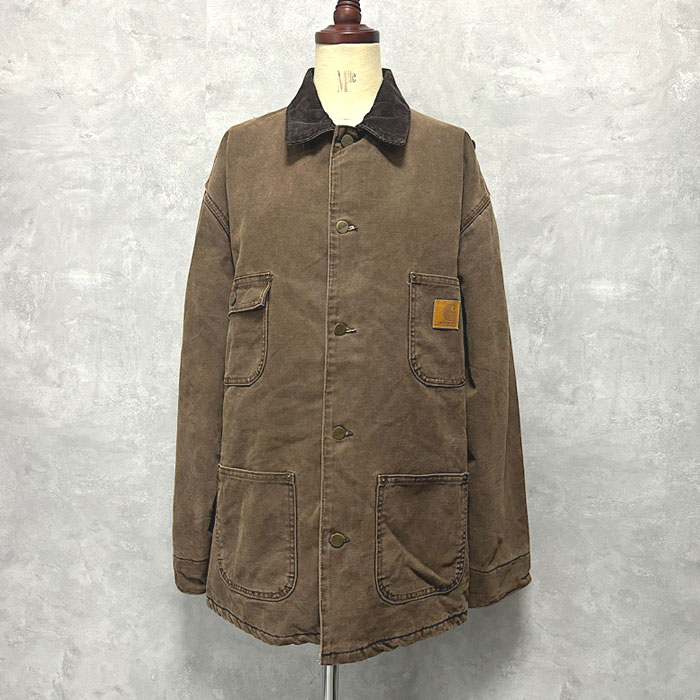 00's CARHARTT CHORE COAT Made in USA XL/CHOCOLATE 2000年代