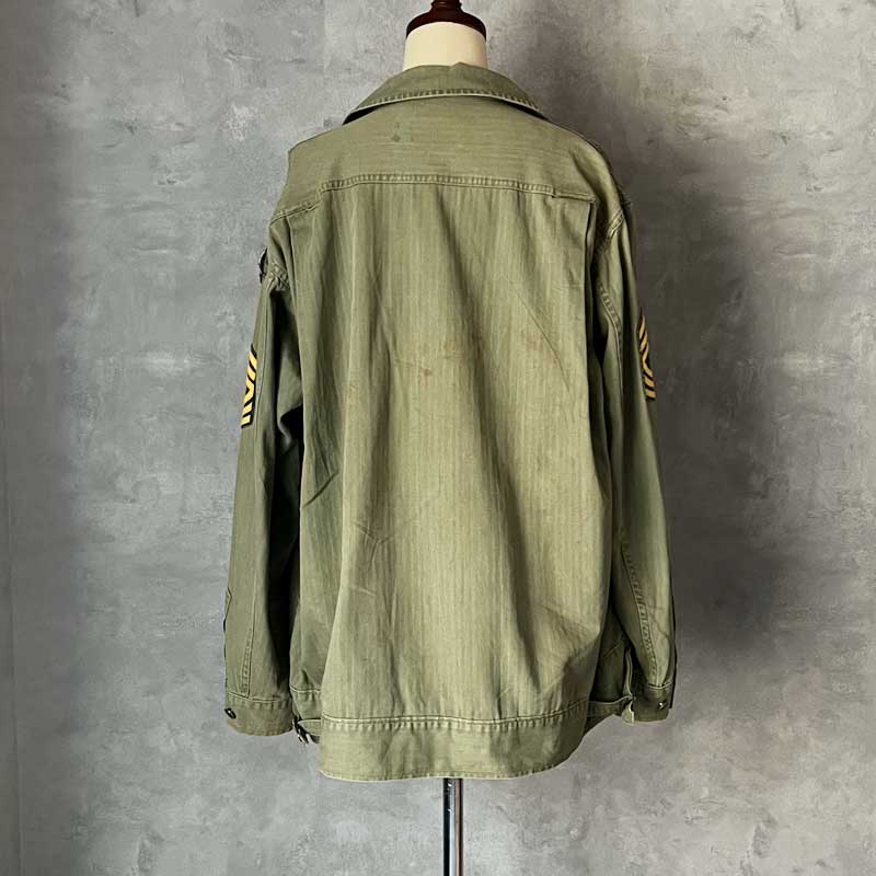 40's U.S ARMY M-41 13 Star Botton HBT Jacket Size 46R 40年代