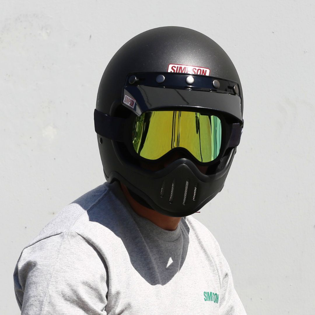 シンプソンm50 イエロー ゴーグル、バイザー付き Mサイズ シンプソン