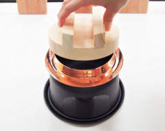 純銅製 羽釜 『ごはんはどうだ！』 5合 桐製 釜受けセット】 新光金属