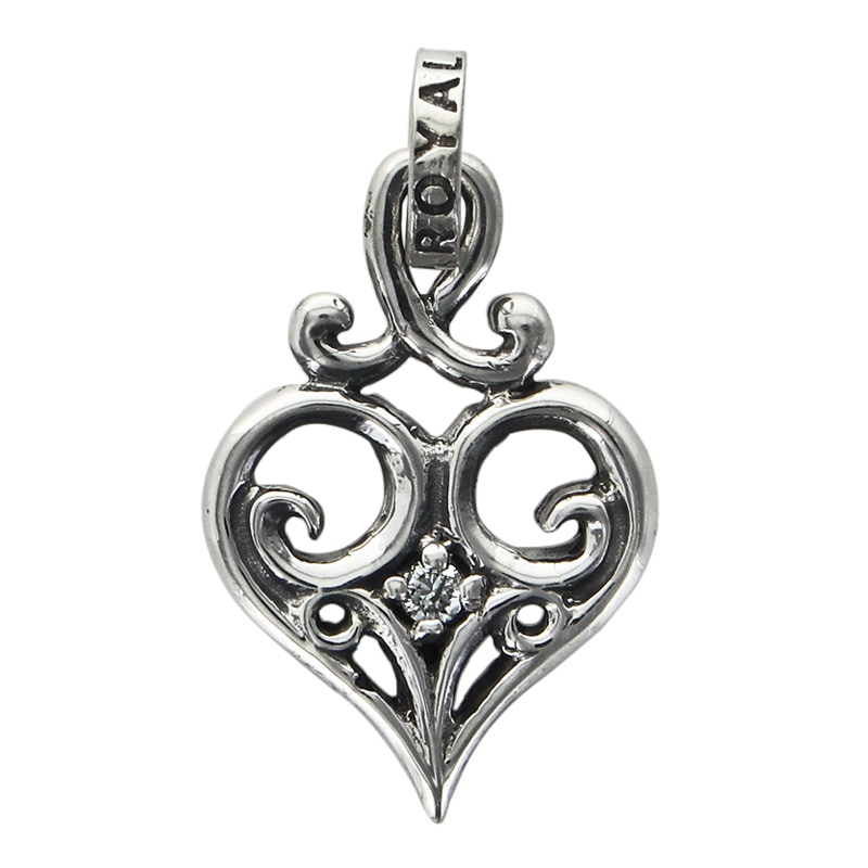 ALLEGRA HEART WITH DIAMOND | ペンダント,シルバー | ロイヤル
