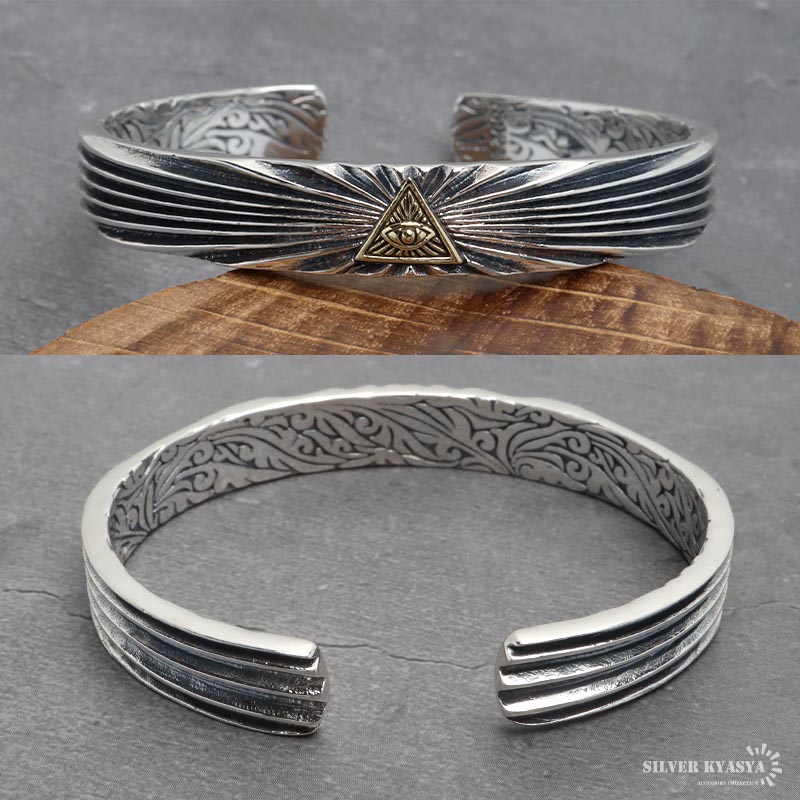 シルバー925バングル ブレス トライバル 民族 ヴィンテージ 【公式通販】