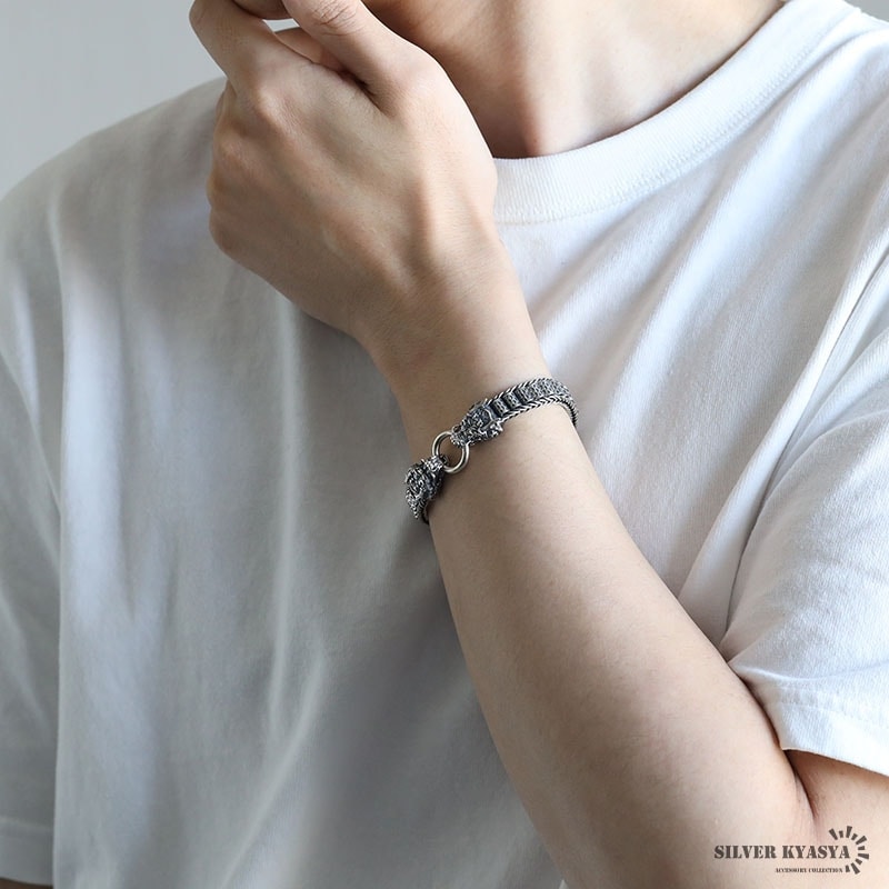 シルバー925 双頭ドラゴンブレスレット [bs262] | スタイルで探す,個性