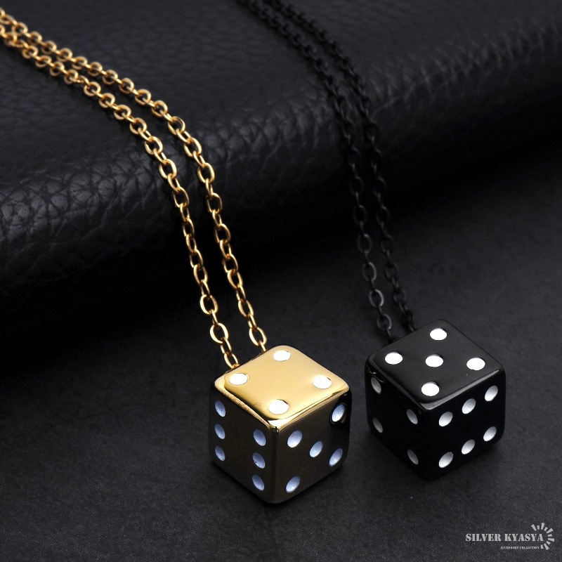 ステンレス サイコロ キューブ ネックレス [n638] | スタイルで探す