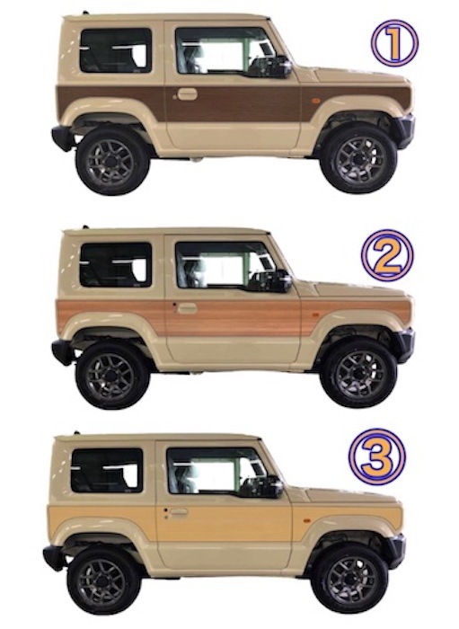 ウッドデカール】ルーフサイドウッドデカール/Y30セドリックグロリア