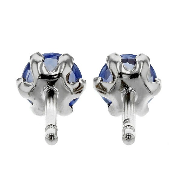 サファイア ピアス 0.2～1.0ct(Total) ラウンドカット プラチナ