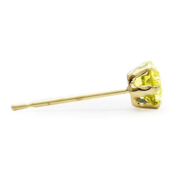 イエローダイヤモンド ピアス 片耳用 0.039～0.2ct VS～I-FANCY YELLOW