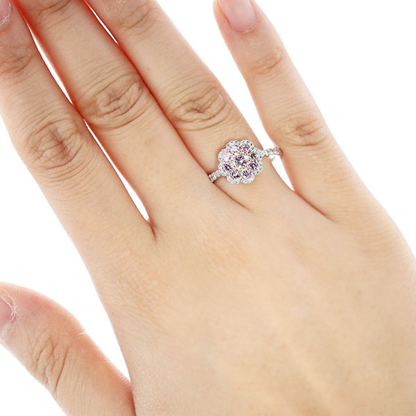 アーガイル産 産地証明書付 ピンクダイヤモンド リング 0.349ct SI2