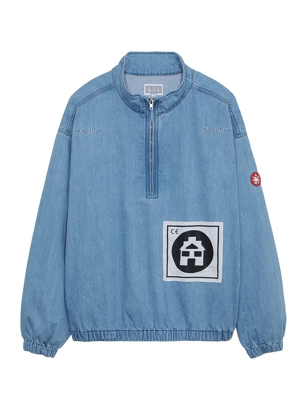 C.E/CAVEMPT】 BLEACHED DENIM HALF ZIP JACKET CES20JK20 | CAV-EMPT