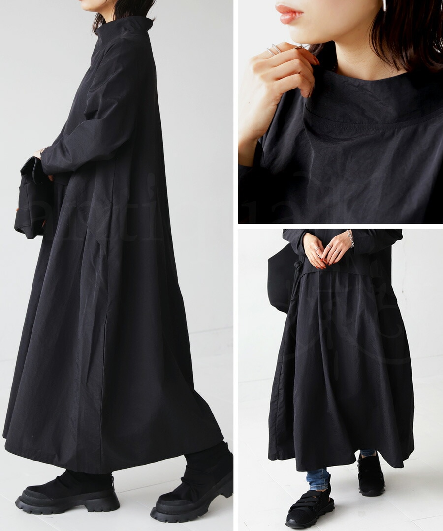 ウエスト切替ワンピース ワンピース レディース 長袖 送料無料・再入荷