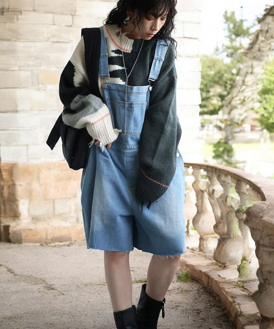 デニムサロペット サロペット レディース ボトムス 送料無料・メール便