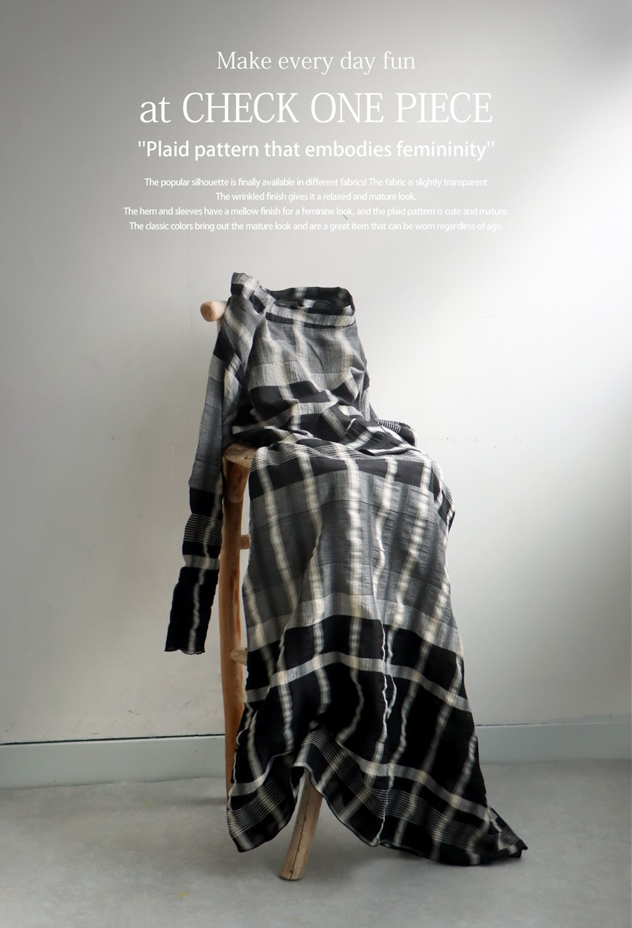 チェック柄ワンピース ワンピース レディース ロング 送料無料・(100
