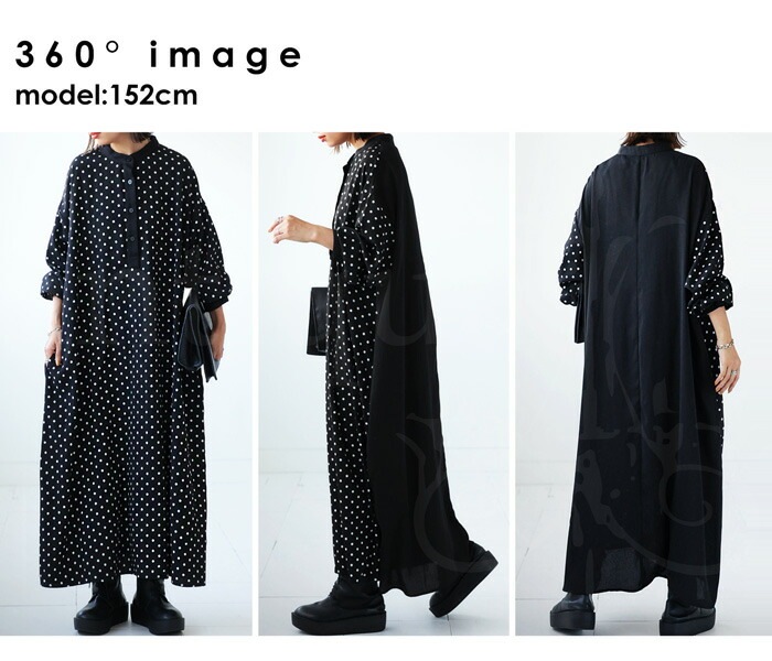 ドットワンピース ワンピース レディース ロング 送料無料・再入荷