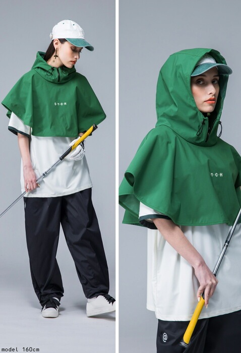 ANTIQUA GOLF×STCH レインポンチョ メンズ 送料無料・(100)メール便可