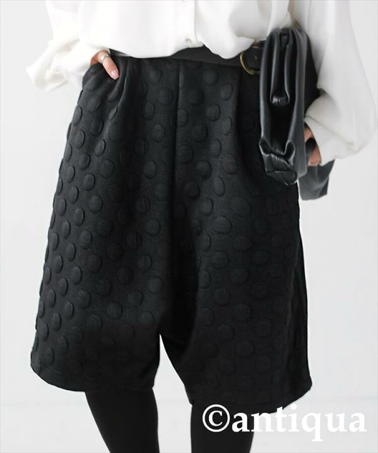 ドット柄 サルエルハーフパンツ パンツ レディース 送料無料・再再販