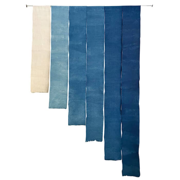 手作り】手織り藍染めのれん｜麻布十番麻の葉オンラインショップ