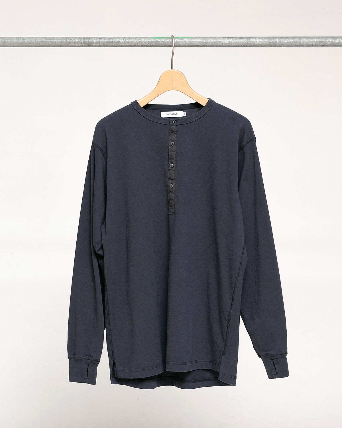 DWELLER L/S HENRY NECK TEE COTTON JERSEY | nonnative | A(e)_STORE