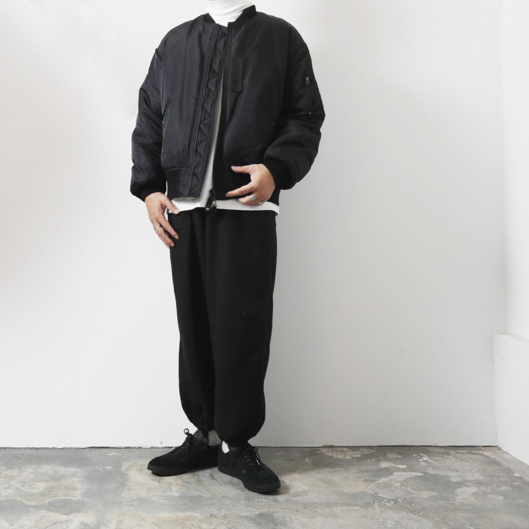 marka マーカ MA-1 ナイロンツイル フライトジャケット ブラック BLACK