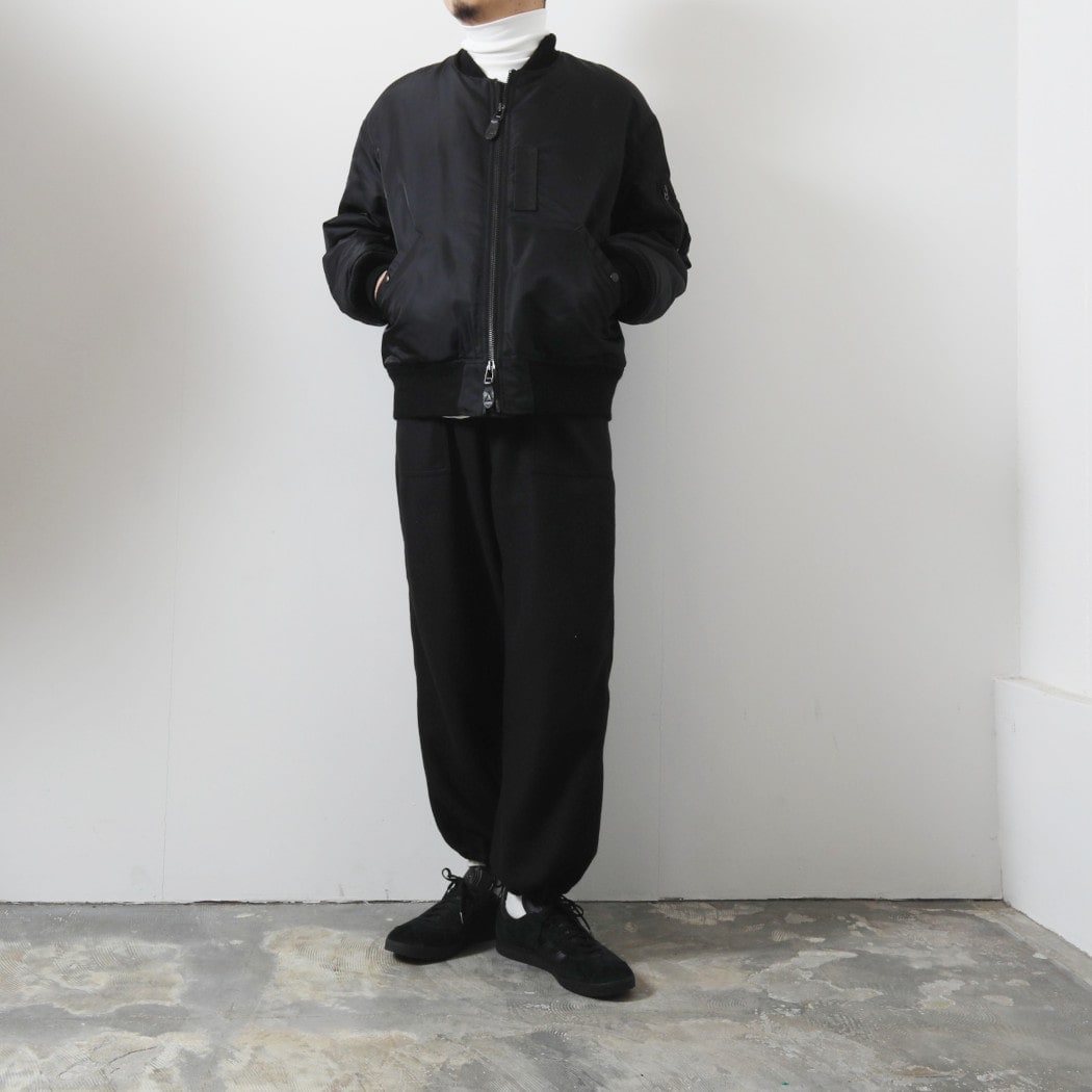 marka マーカ MA-1 ナイロンツイル フライトジャケット ブラック BLACK