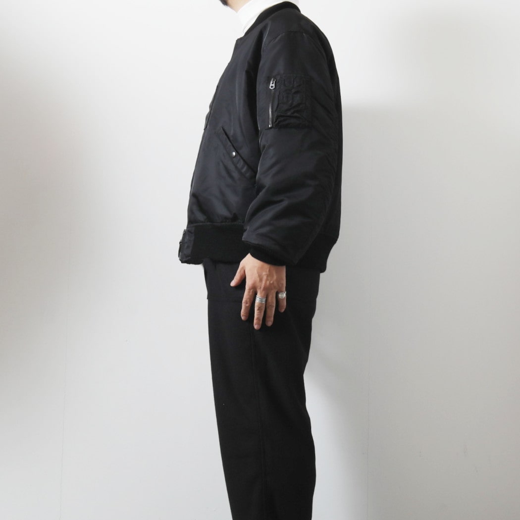 marka マーカ MA-1 ナイロンツイル フライトジャケット ブラック BLACK