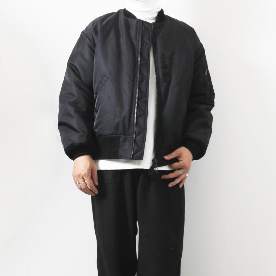 marka マーカ MA-1 ナイロンツイル フライトジャケット ブラック BLACK