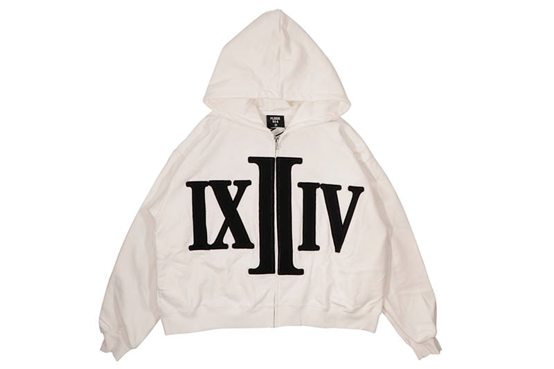 FLOOR 914 NUMERAL ZIP HOODIE (WHITE) | すべての商品 | GROWAROUND