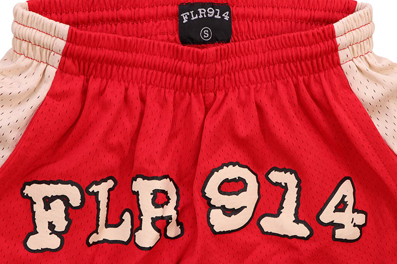 FLOOR 914 RED/CREAM UNIFORM SHORTS | Brand,A-F,FLOOR 914
